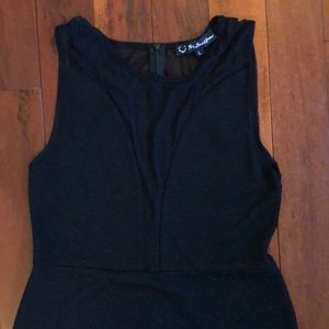 For Love and Lemons- sheer top midi black dress